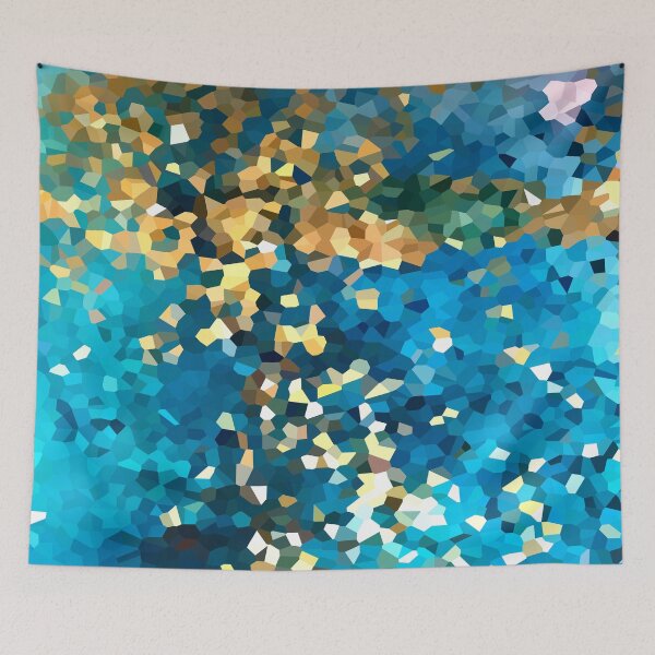 Item preview, Crystallised Waterfall In Gold and Turquoise designed and sold by Jenie Yolland.