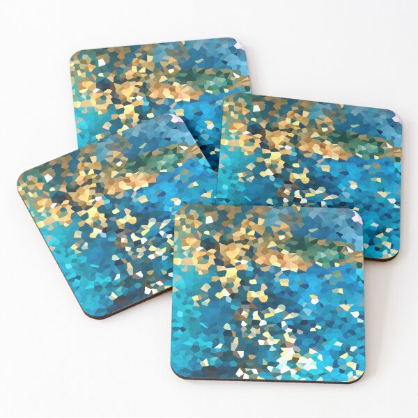Item preview, Crystallised Waterfall In Gold and Turquoise designed and sold by Jenie Yolland.