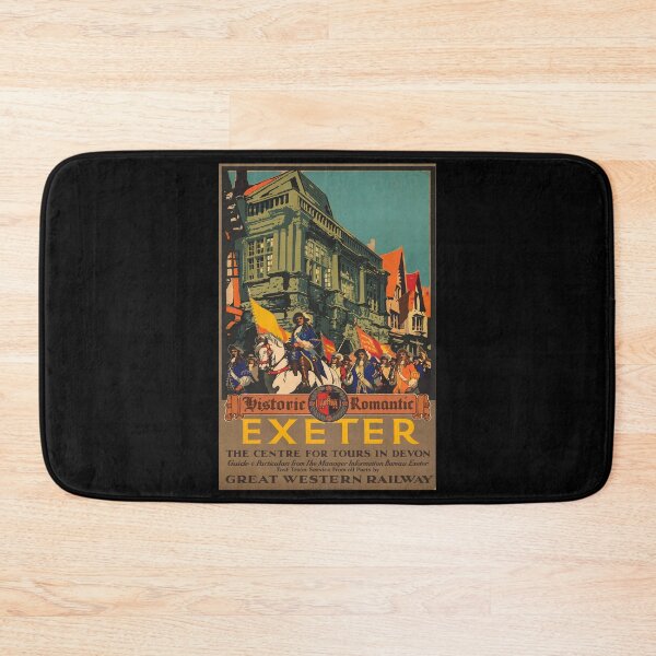 Item preview, Exeter retro poster designed and sold by CorasPosters.