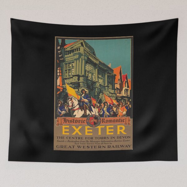 Item preview, Exeter retro poster designed and sold by CorasPosters.