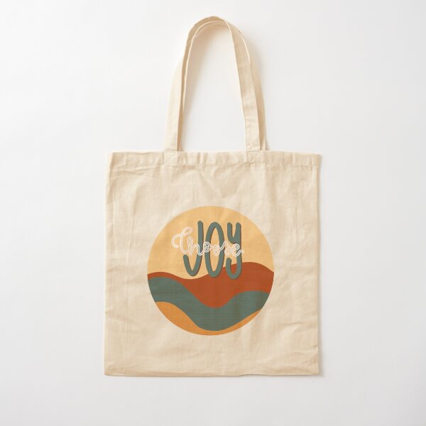Choose Joy - Vintage Canvas Landscape Cotton Tote Bag