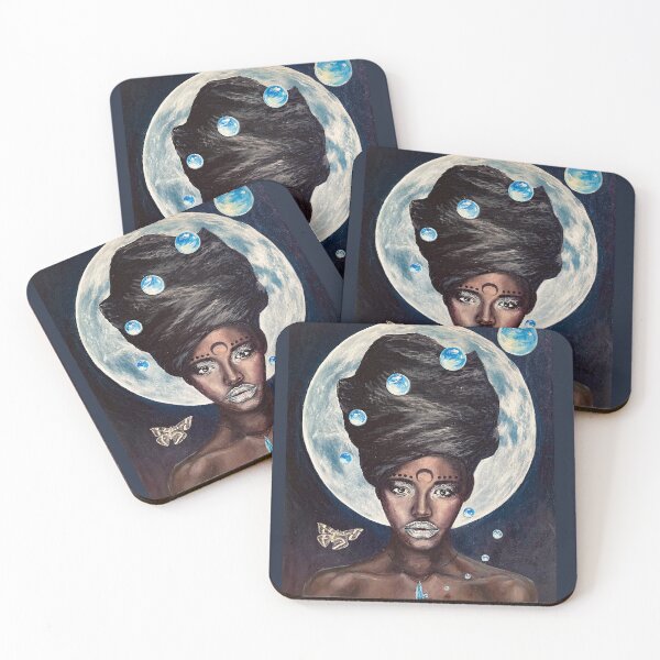 Item preview, Blue Moon - Mystical Lady with a Moonstone Necklace designed and sold by EmilyDewsnap.