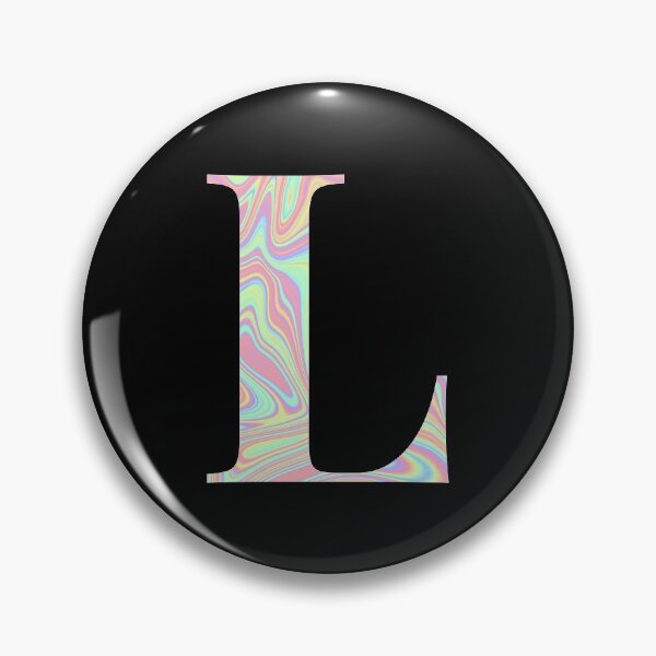 Item preview, Letter L Holographic Liquid Marble Effect Rainbow Alphabet designed and sold by Sour Soul.