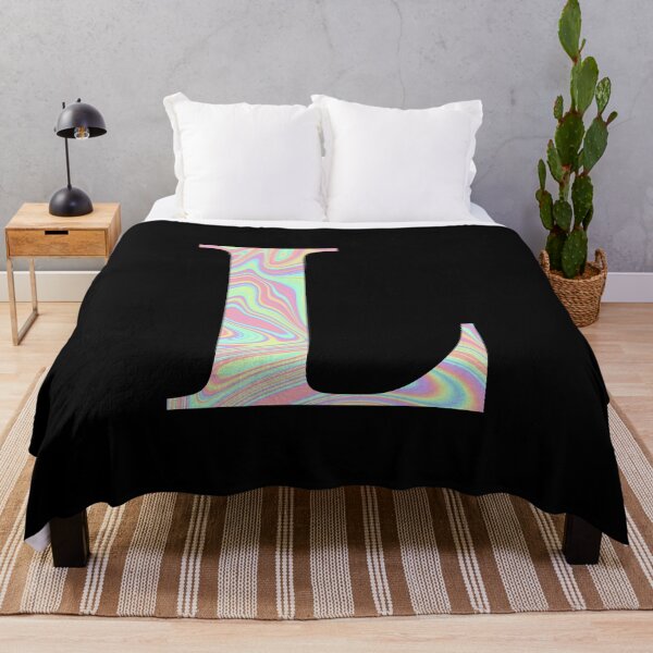 Item preview, Letter L Holographic Liquid Marble Effect Rainbow Alphabet designed and sold by Sour Soul.