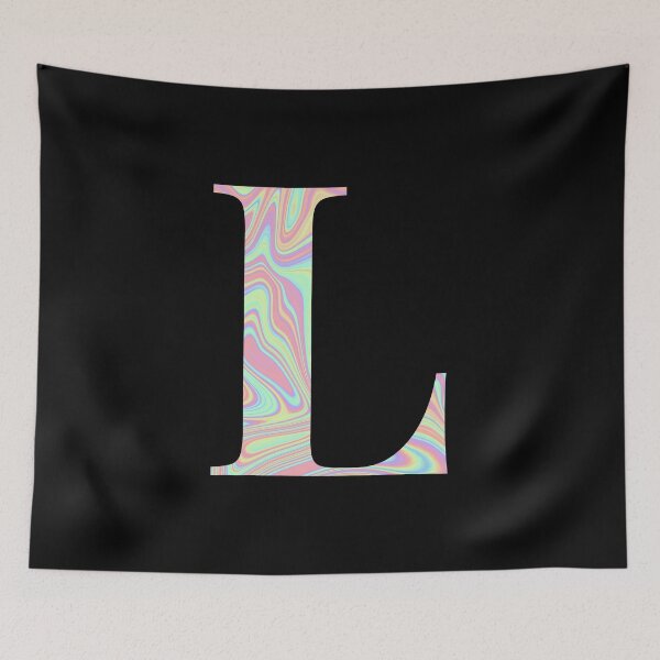 Item preview, Letter L Holographic Liquid Marble Effect Rainbow Alphabet designed and sold by Sour Soul.