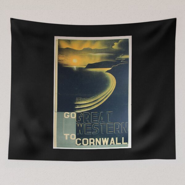 Item preview, To Cornwall retro poster designed and sold by CorasPosters.