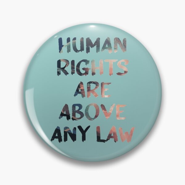 Item preview, Human Rights Are Above Any Law Quote Glitch Art designed and sold by raspberry-tea.