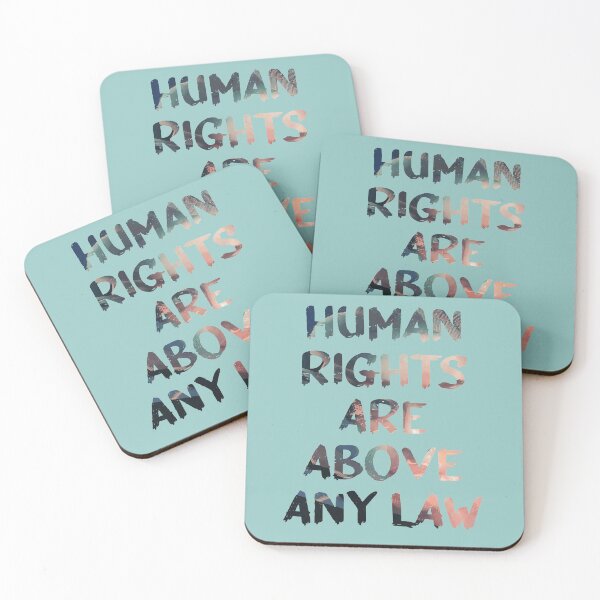 Item preview, Human Rights Are Above Any Law Quote Glitch Art designed and sold by raspberry-tea.