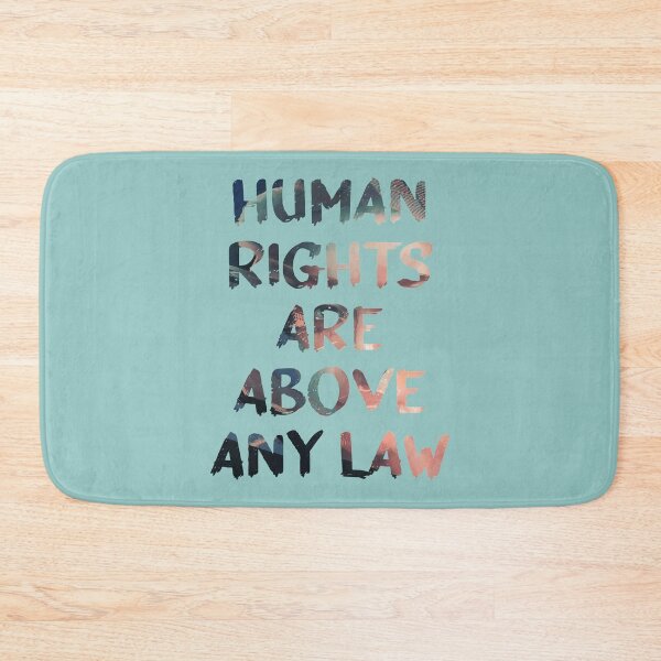 Item preview, Human Rights Are Above Any Law Quote Glitch Art designed and sold by raspberry-tea.