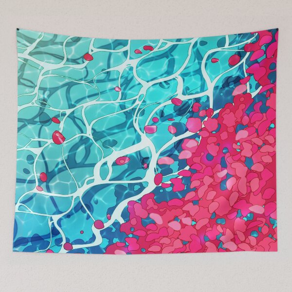 Item preview, Red roses and petals in the water  designed and sold by AnGoArt.