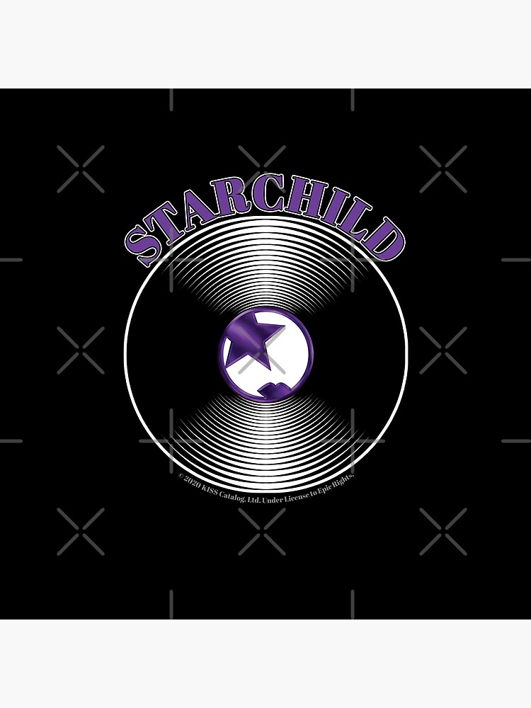 Purple Starchild Artwork in Center of Vinyl Record - Kiss by StuartJones951