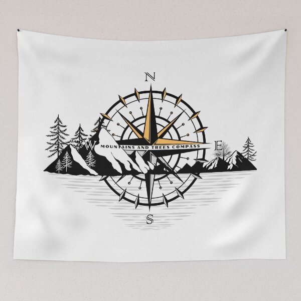 Item preview, Mountains And Trees Compass Shirt,Shirt,Vintage Style shirt,Adventure, Mountain Essential T-Shirt designed and sold by Ornuma.