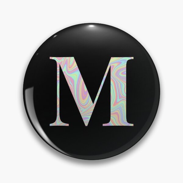 Item preview, Letter M Holographic Liquid Marble Effect Rainbow Alphabet designed and sold by Sour Soul.