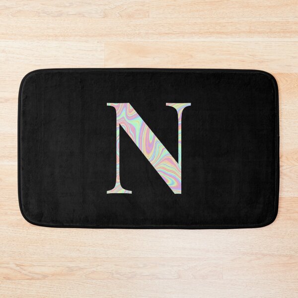 Item preview, Letter N Holographic Liquid Marble Effect Rainbow Alphabet designed and sold by Sour Soul.
