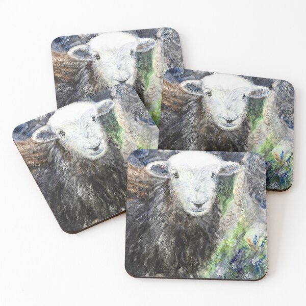 Item preview, Hefted to the Hills: Watercolour portrait of a Herdwick Sheep designed and sold by Double Dutch Designs.