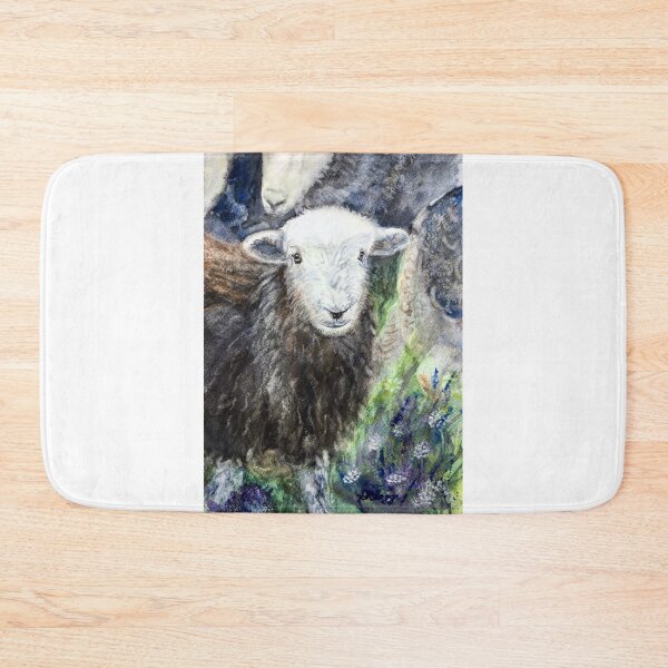 Item preview, Hefted to the Hills: Watercolour portrait of a Herdwick Sheep designed and sold by Double Dutch Designs.