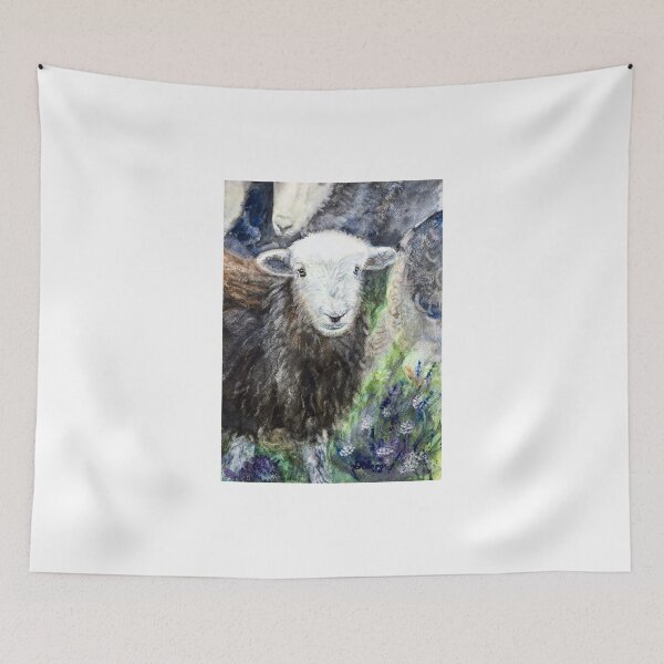 Item preview, Hefted to the Hills: Watercolour portrait of a Herdwick Sheep designed and sold by Double Dutch Designs.