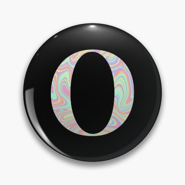 Item preview, Letter O Holographic Liquid Marble Effect Rainbow Alphabet designed and sold by Sour Soul.