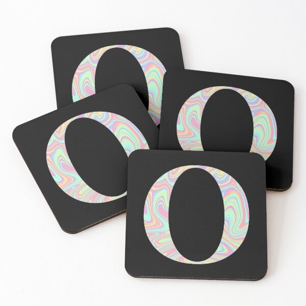 Item preview, Letter O Holographic Liquid Marble Effect Rainbow Alphabet designed and sold by Sour Soul.