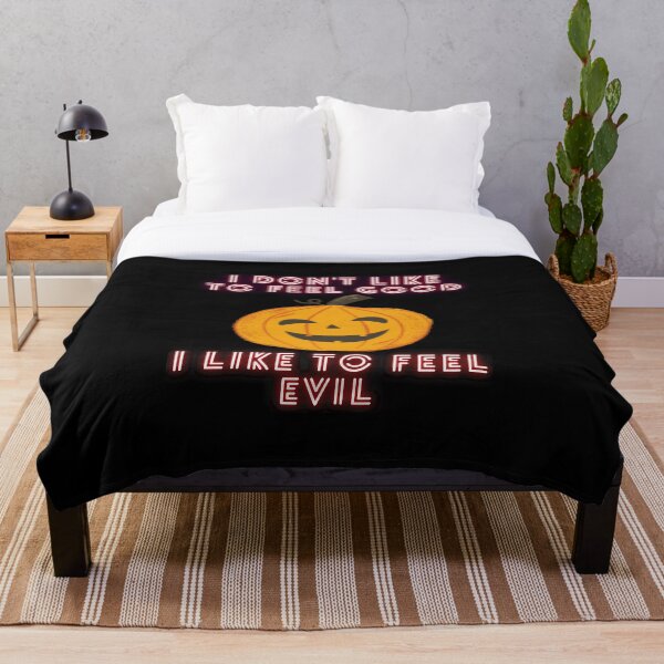 Item preview, Halloween Jack-O-Lantern Pumpkin Funny Meme: I Don't Like To Feel Good, I Like To Feel Evil designed and sold by LevelUpMerch.