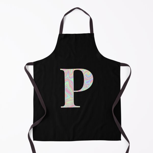 Item preview, Letter P Holographic Liquid Marble Effect Rainbow Alphabet designed and sold by Sour Soul.