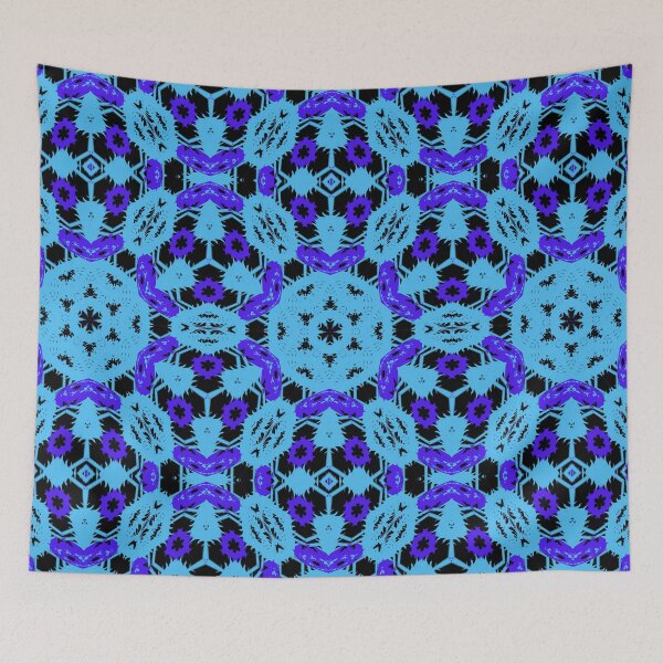 Item preview, Icy Blue Mushroom Embroidery Forest designed and sold by FarzT.