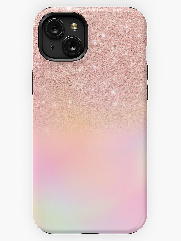 Unicorn glitter pink rose gold rainbow holographic Case-Mate iPhone case