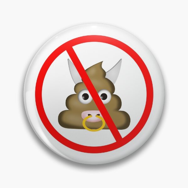 Item preview, 'No Bullshit' Bull and Poop Emoji Combo designed and sold by Happy Puppy Print On Demand.