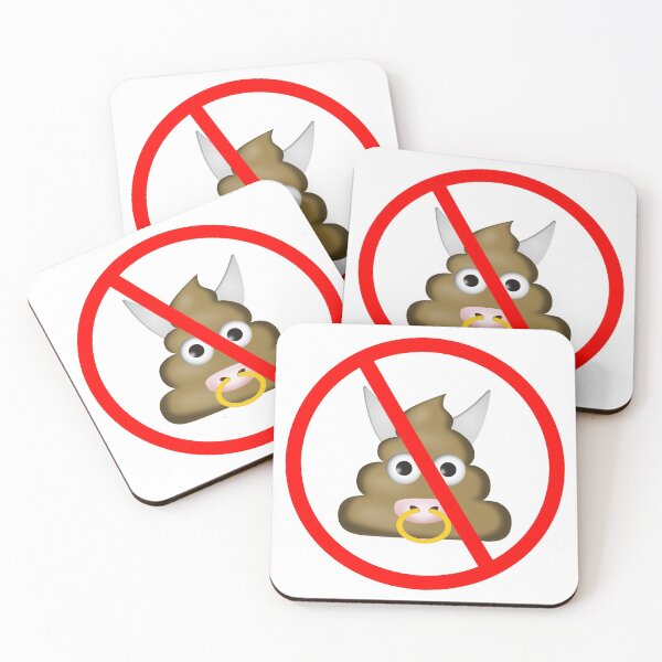 Item preview, 'No Bullshit' Bull and Poop Emoji Combo designed and sold by Happy Puppy Print On Demand.