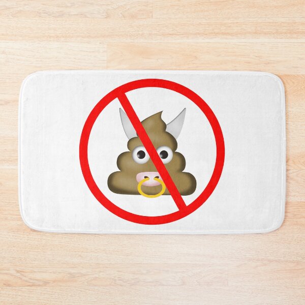 Item preview, 'No Bullshit' Bull and Poop Emoji Combo designed and sold by Happy Puppy Print On Demand.