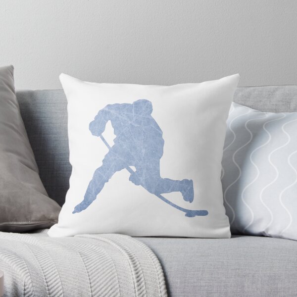 Hockey ice silhouette Throw Pillow