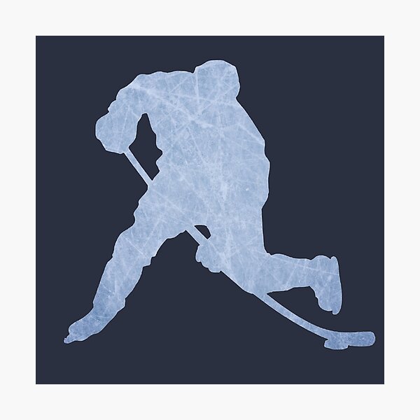 Hockey ice silhouette Photographic Print