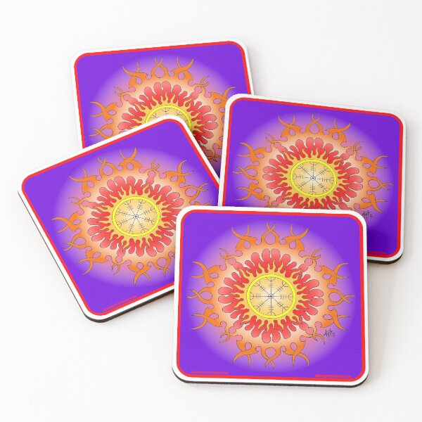 Item preview, Tribal Norse Sun Coaster designed and sold by Harold Taylor.