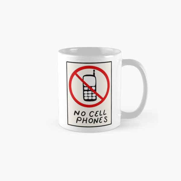 Ensemble de café-restaurant à motifs No Cell Phone de Luke Mug classique
