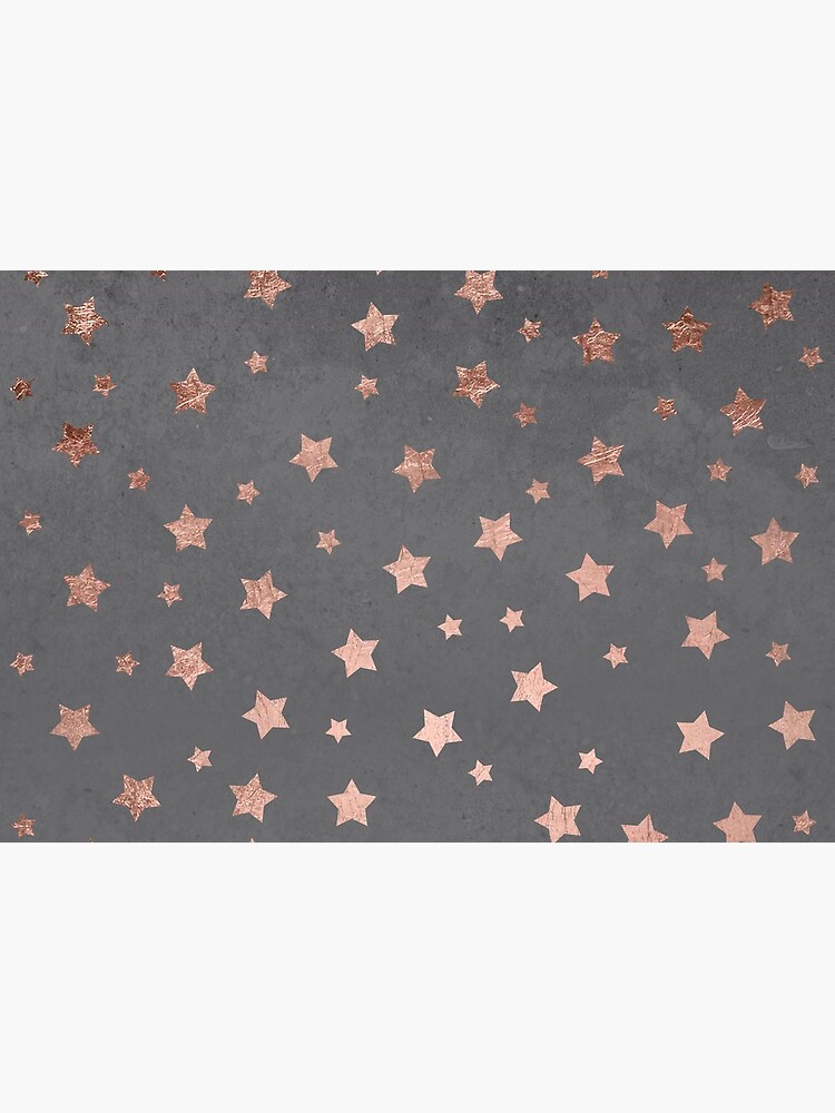 rose gold Christmas stars geometric pattern cement by GirlyTrend