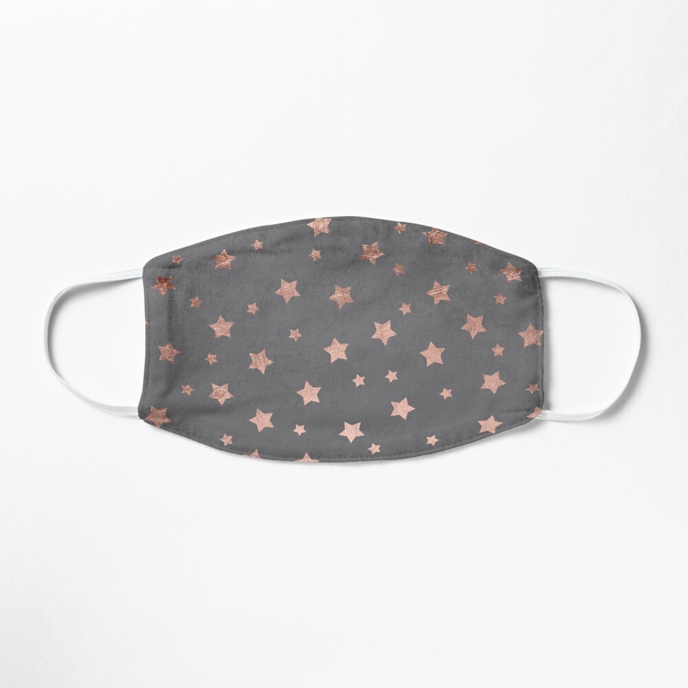 rose gold Christmas stars geometric pattern cement Mask