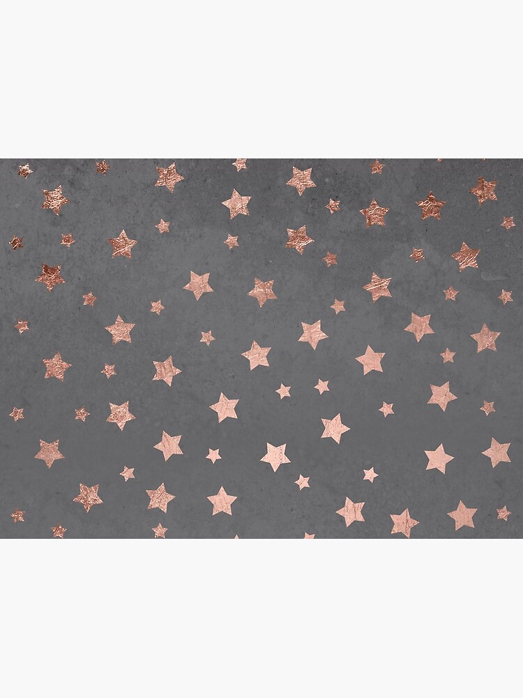 rose gold Christmas stars geometric pattern cement by GirlyTrend