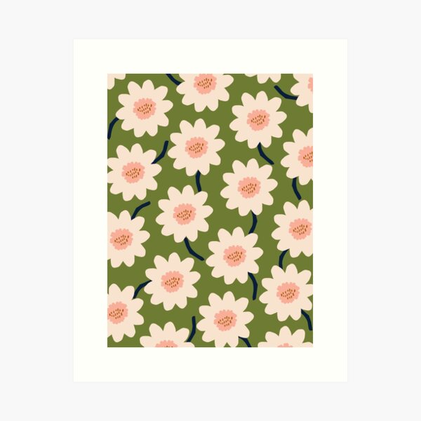 Item preview, Flower field - green designed and sold by Gale Switzer.