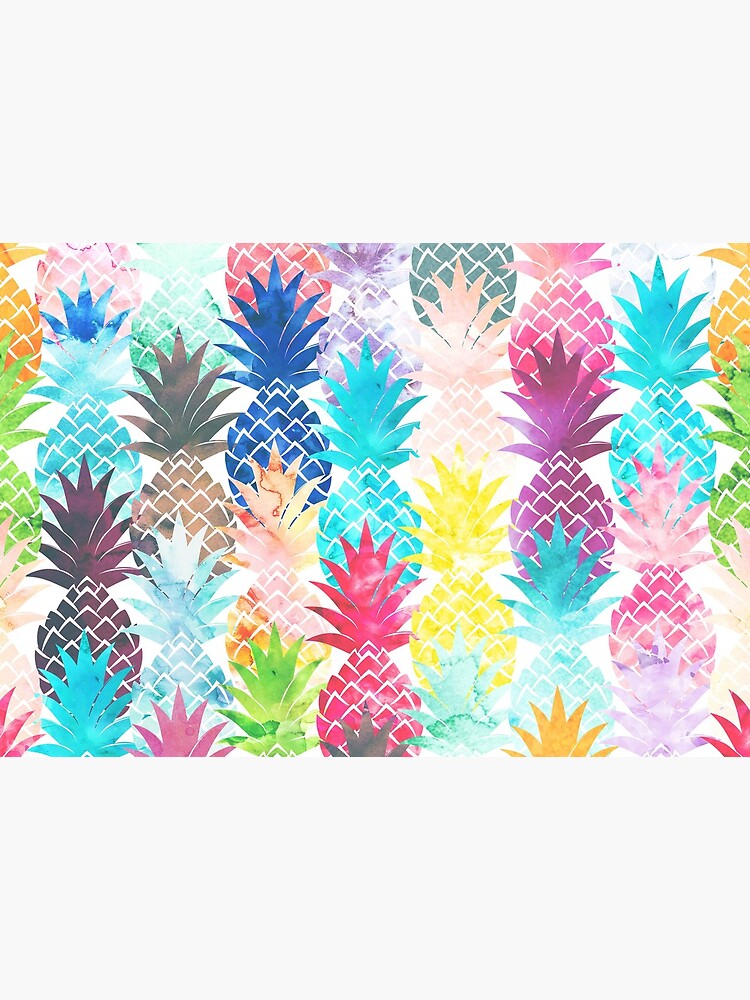 Hawaiian Pineapple Pattern Tropical Watercolor by GirlyTrend