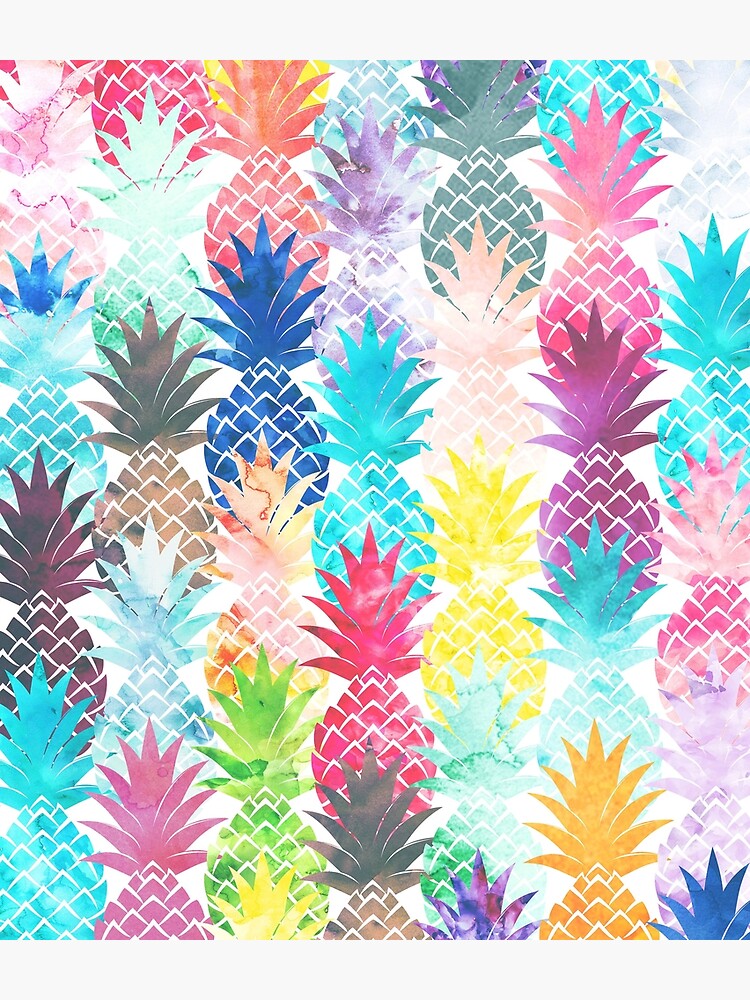 Disover Hawaiian Pineapple Pattern Tropical Watercolor Backpack