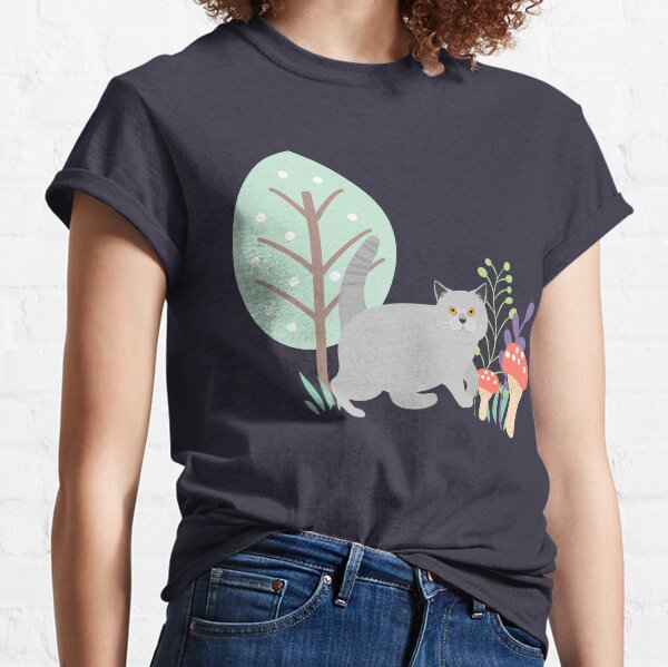 British Shorthair Cat in Wonderland Classic T-Shirt