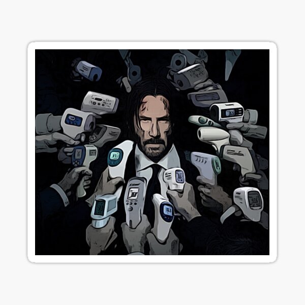 John Wick en cuarentena Pegatina