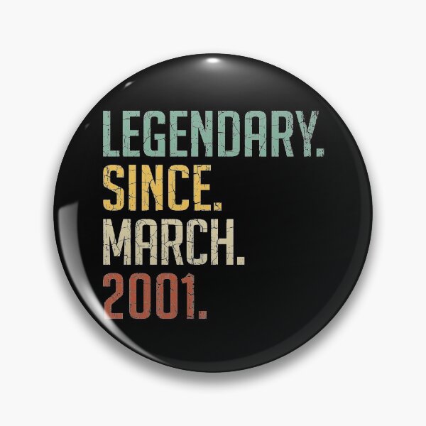 Item preview, Legendary Since March 2001 20th Birthday Gift 20 Years Old Vintage March 2001 designed and sold by Takatv.