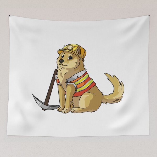 Item preview, Dogecoin Mining Doge designed and sold by JuicySchinken.