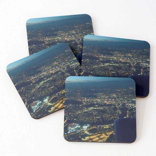 Item preview, Dusk landing into Heathrow. Coming in from the east, looking north. The river Thames can be seen in the foreground designed and sold by electricimage.