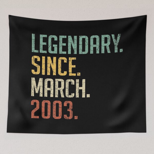 Item preview, Legendario desde marzo de 2003 Regalo de cumpleaños número 18 18 años Vintage Marzo de 2003 designed and sold by Takatv.