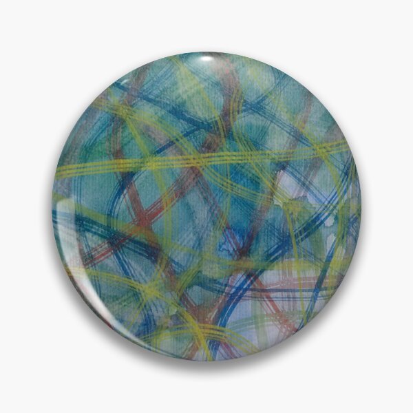 Item preview, colorful lines hand painted pattern designed and sold by rysunki-malunki.