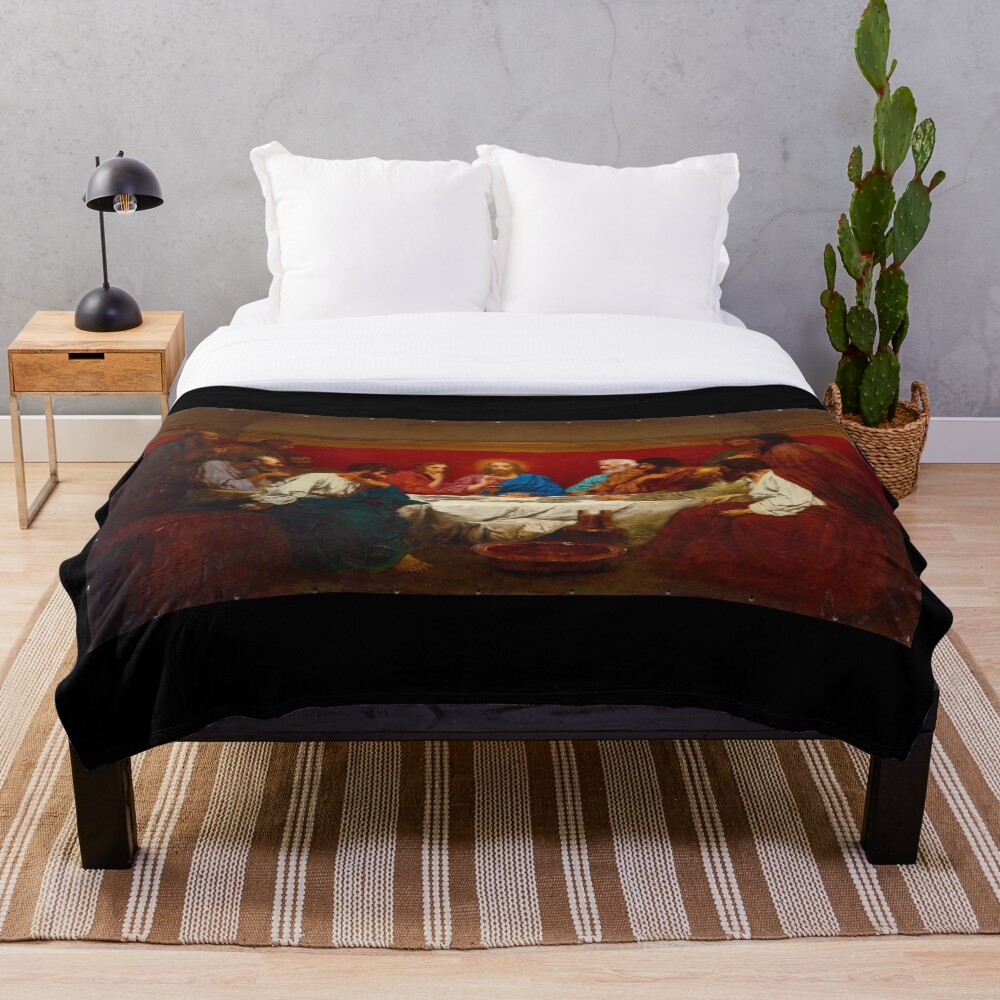 Last Supper - Henryk Siemiradzki - c1876 Throw Blanket