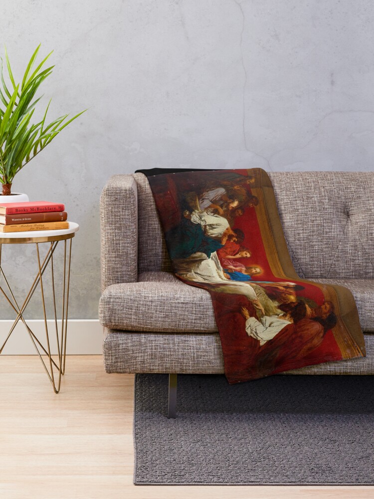 Alternate view of Last Supper - Henryk Siemiradzki - c1876 Throw Blanket