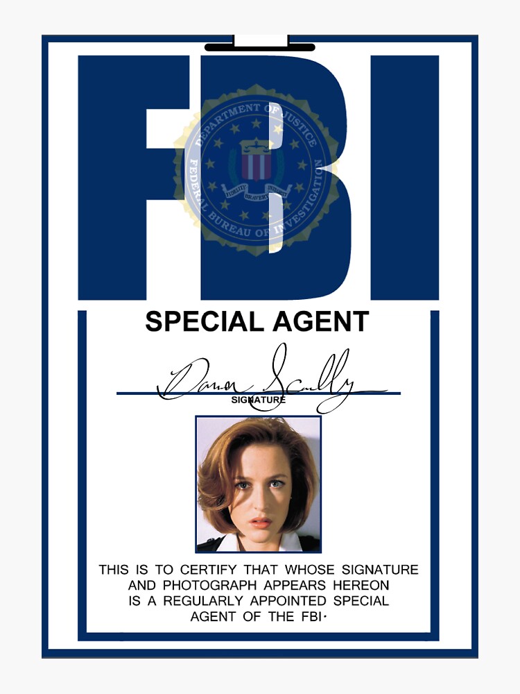 The X-Files FBI ID Badge Set, Special Agents Fox Mulder & Dana Scully ID  Badge